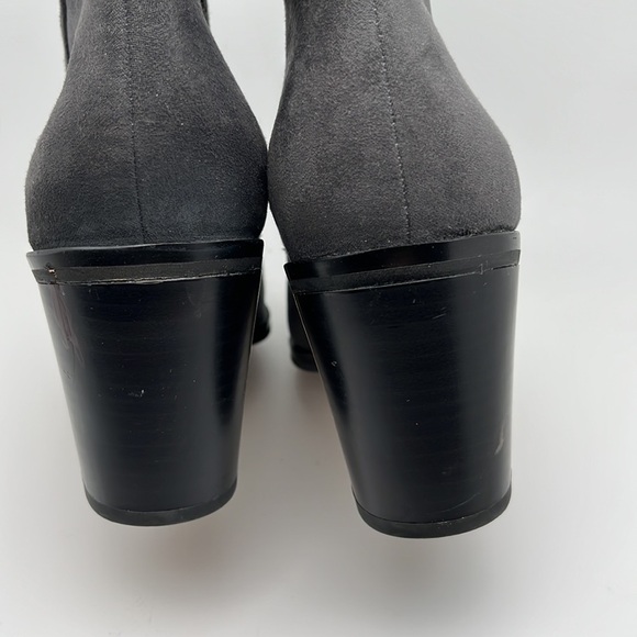 14th & Union Braxten Gray Ankle Block Heel Pointed Boots Booties Size 7.5 - Picture 5 of 13